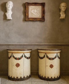 Antique Drum Cupboards French 18th Century Louis XVI Period