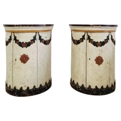 Antique Drum Cupboards French 18th Century Louis XVI Period