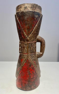 Antique drum Middle Sepik Papua New Guinea Murik Lakes Ramu Oceanic Art Iatmul