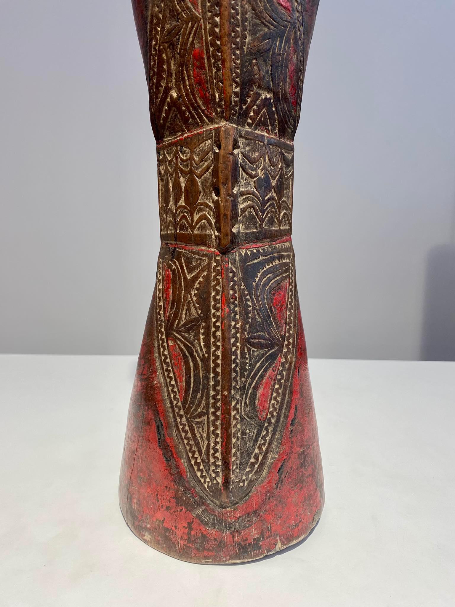 Tambor antiguo Sepik Medio Papúa Nueva Guinea Lagos Murik Ramu Oceanic Arts Iatmul en Bueno estado para la venta en Leuven, BE