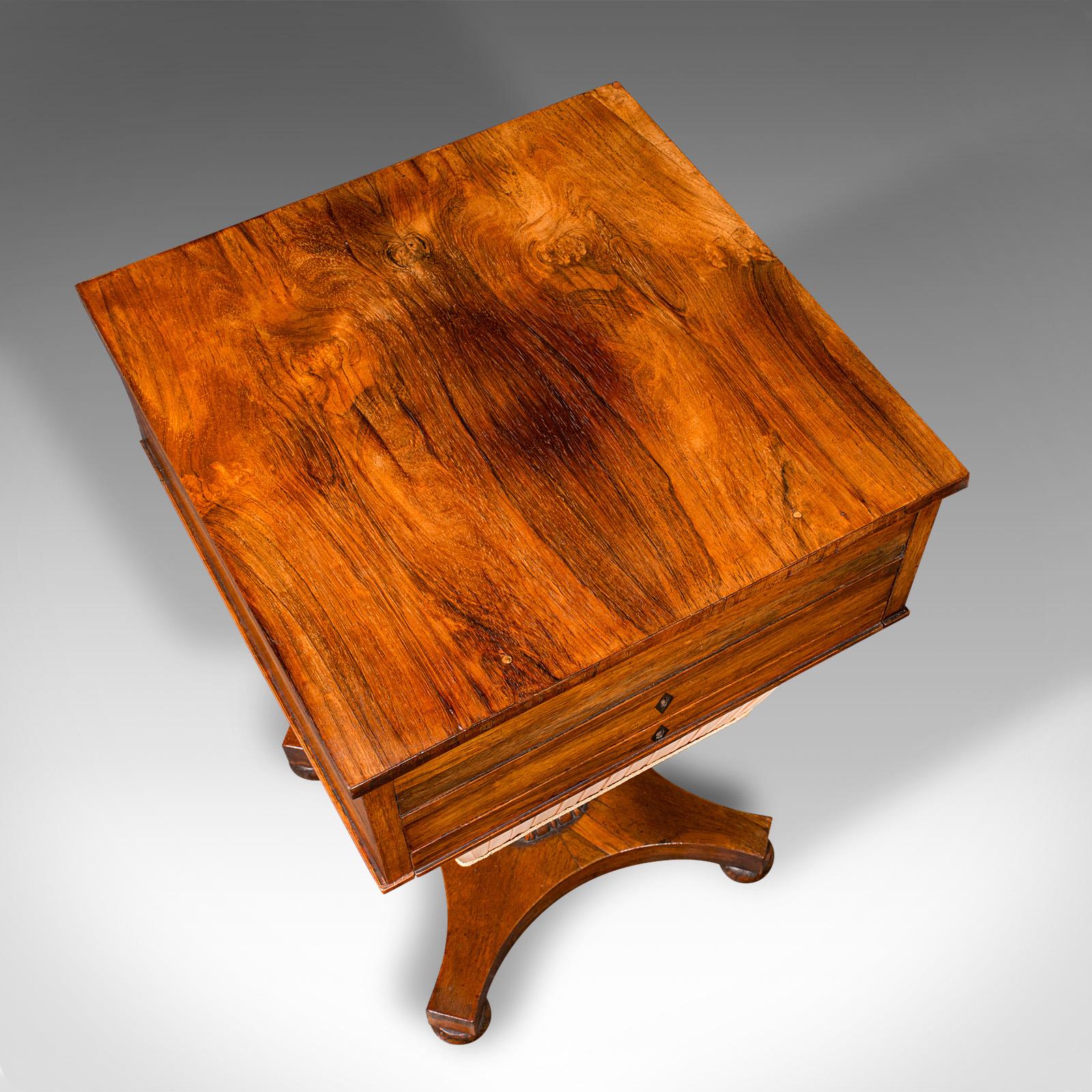 Antique Dual Aspect Sewing Table, English, Ladies, Work Box, Regency, Circa 1820 2