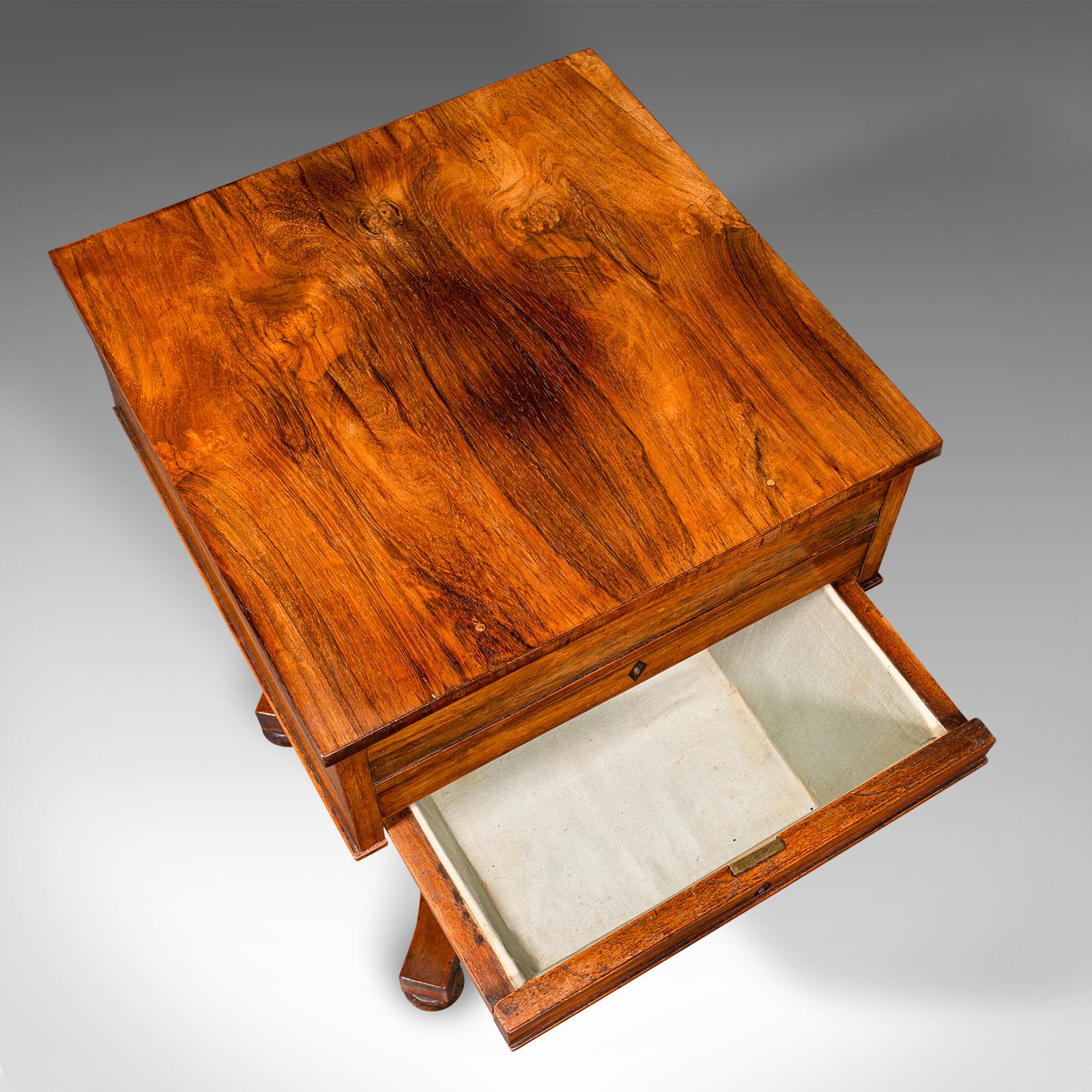 Antique Dual Aspect Sewing Table, English, Ladies, Work Box, Regency, Circa 1820 3
