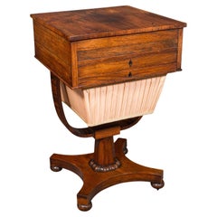 Antique Dual Aspect Sewing Table, English, Ladies, Work Box, Regency, Circa 1820