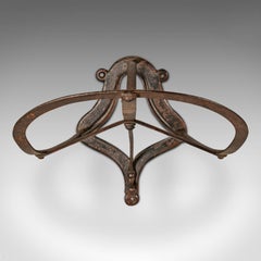 Antique Duck Bill Saddle Rack, English, Wall Mount, Equestrian Rest, Victorian