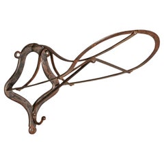 Used Duck Bill Saddle Rack, English, Wall Mount, Equestrian Rest, Victorian