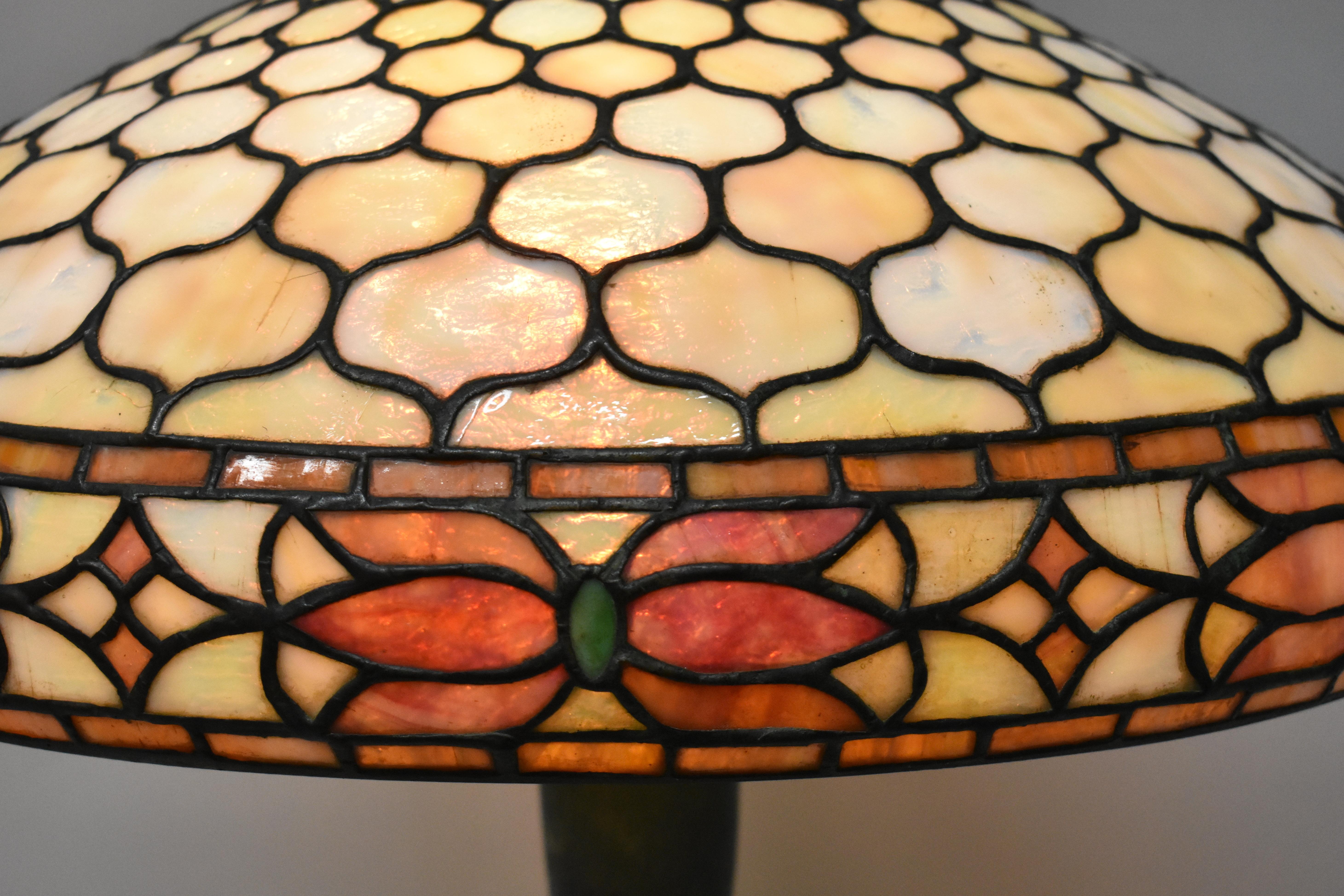 antique leaded glass lamps for sale