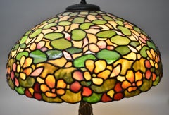 Antique Duffner & Kimberly Nasturtium Leaded Glass Table Lamp