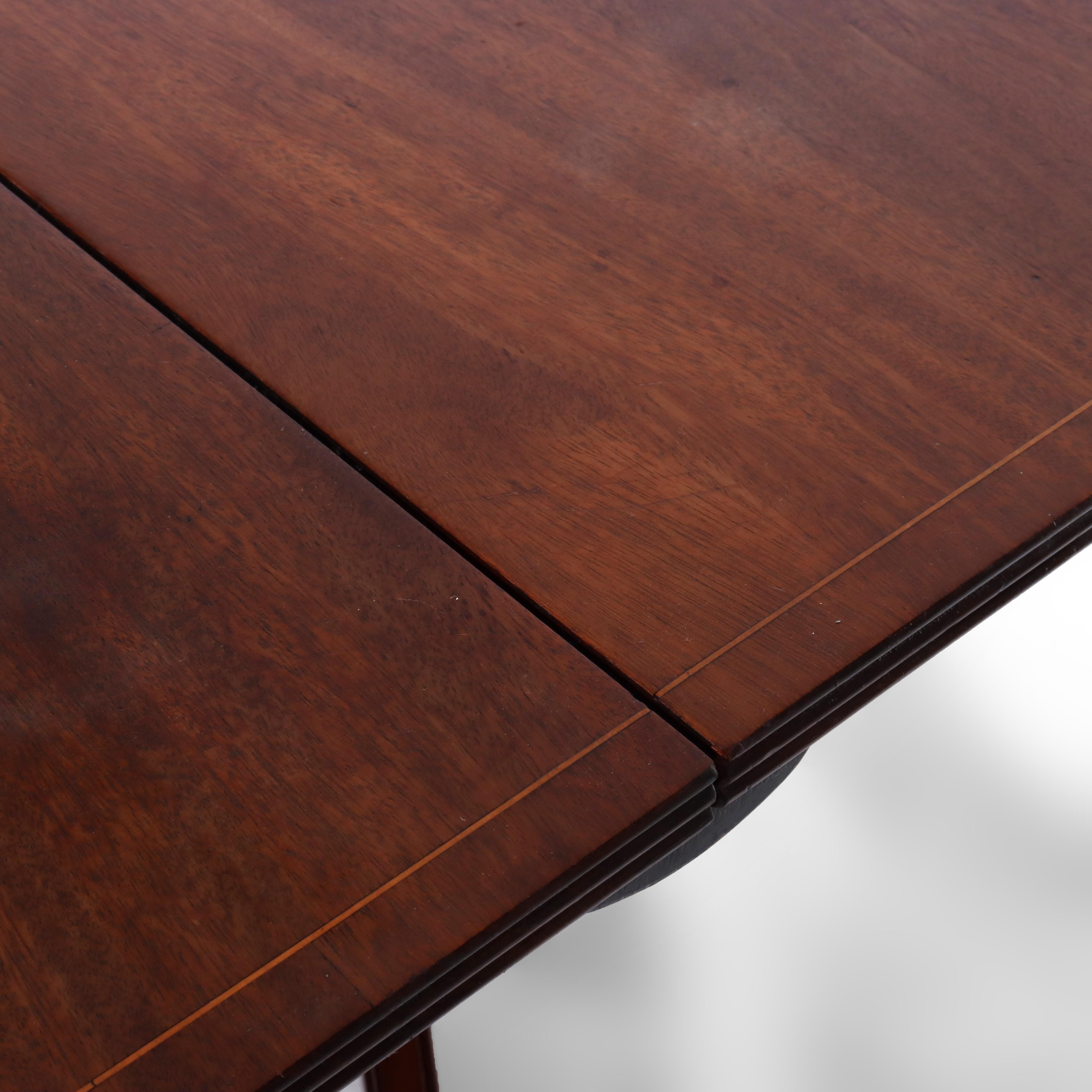 Antique Duncan & Phyfe 14' Mahogany Fur-Piece Pedestal Banquet Table For Sale 3