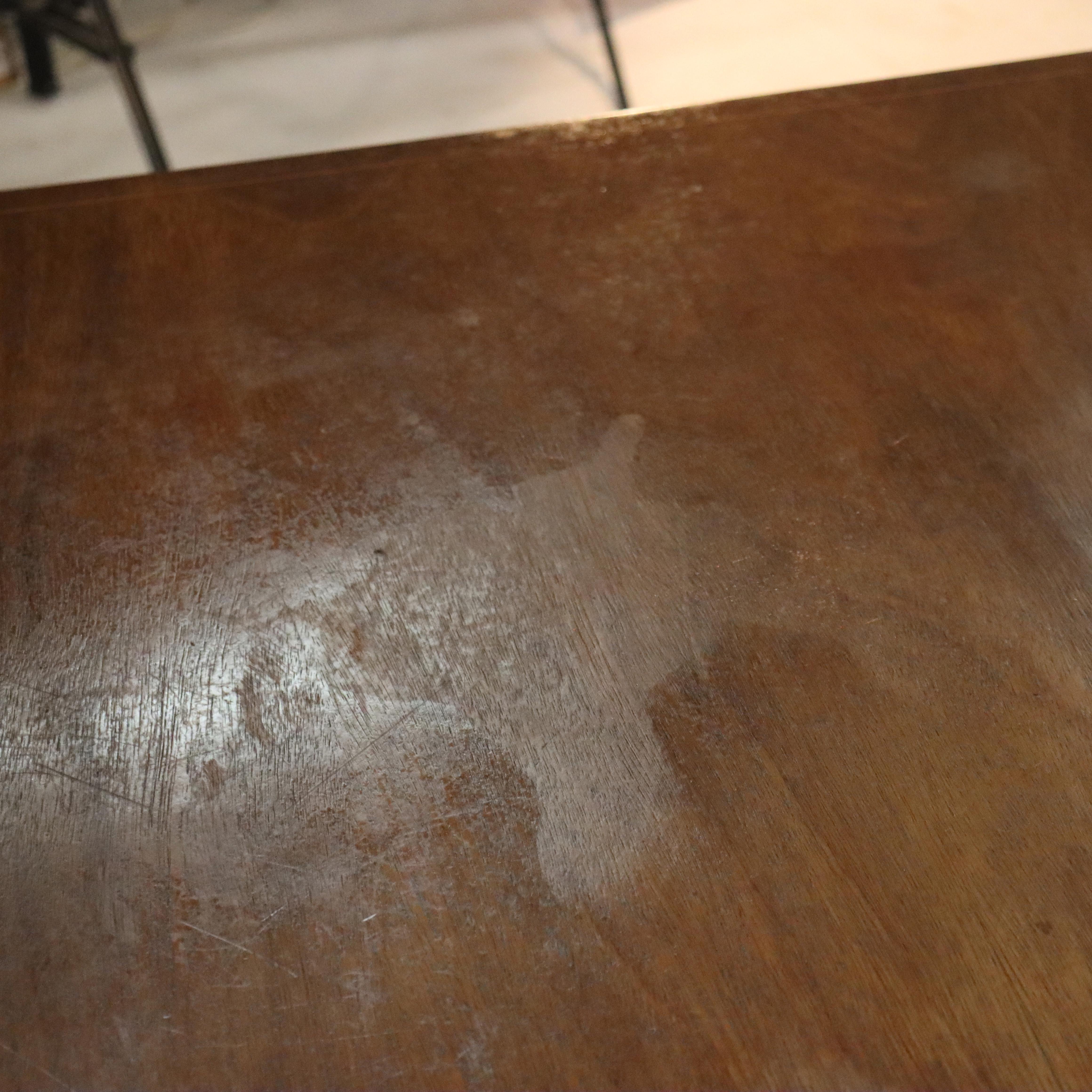 Antique Duncan & Phyfe 14' Mahogany Fur-Piece Pedestal Banquet Table For Sale 4