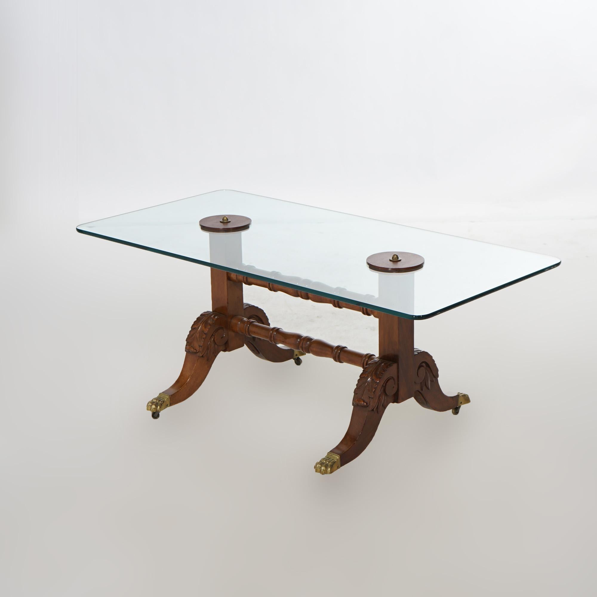 duncan phyfe double pedestal dining table