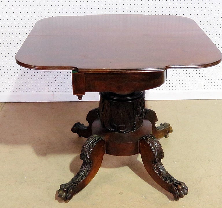 Antique Duncan Phyfe Style Card Table For Sale at 1stdibs