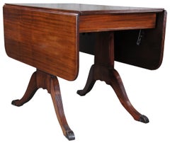 Antique Duncan Phyfe Style Mahogany Drop Leaf Dining or Breakfast Table Console