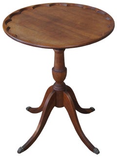 Antique Duncan Phyfe Style Mahogany Pie Crust Pedestal Tea Table Paw