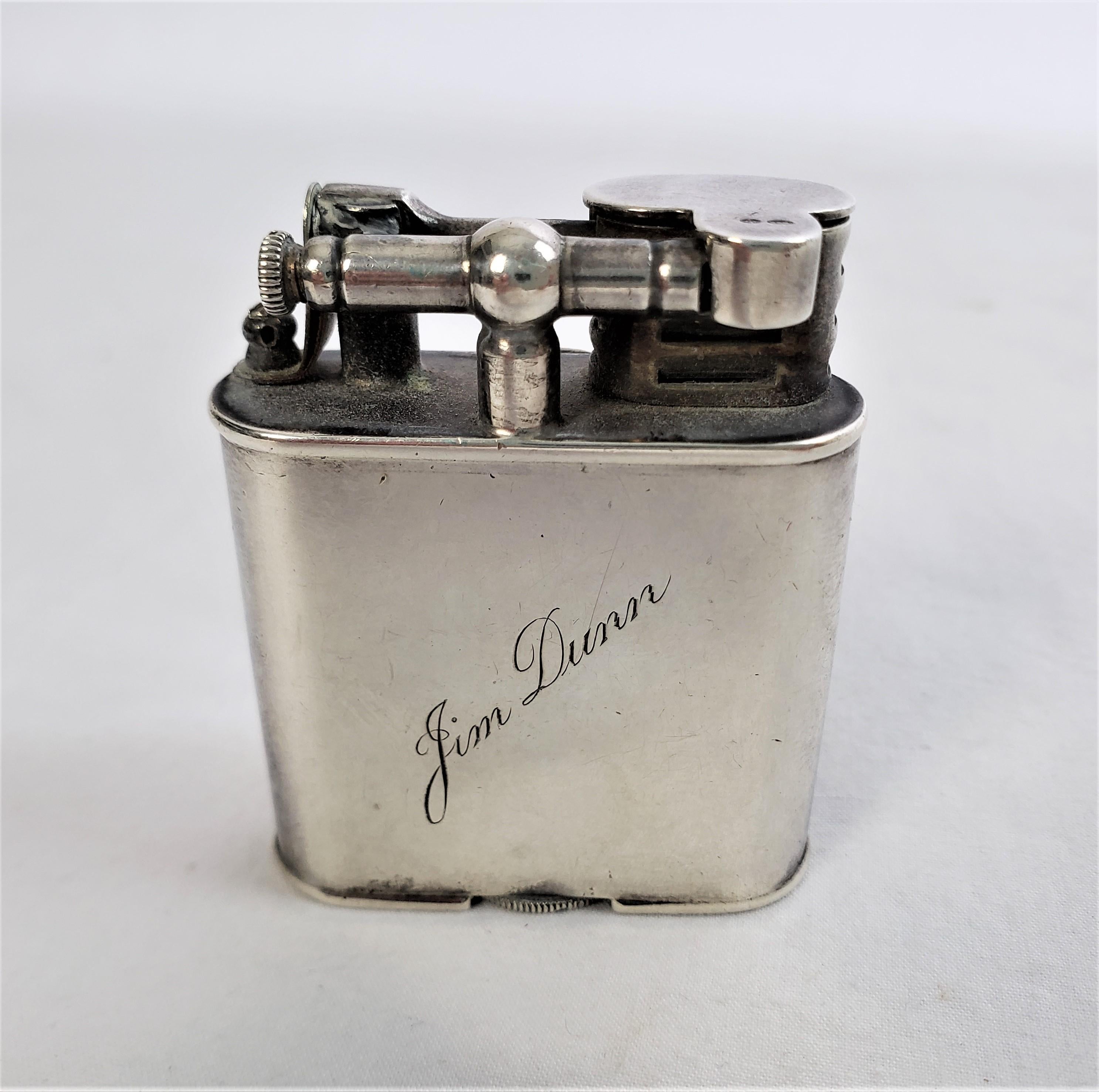 Antique Dunhill Sterling Silver Swing Arm Sports Watch or Clock Pocket Lighter In Good Condition In Hamilton, Ontario