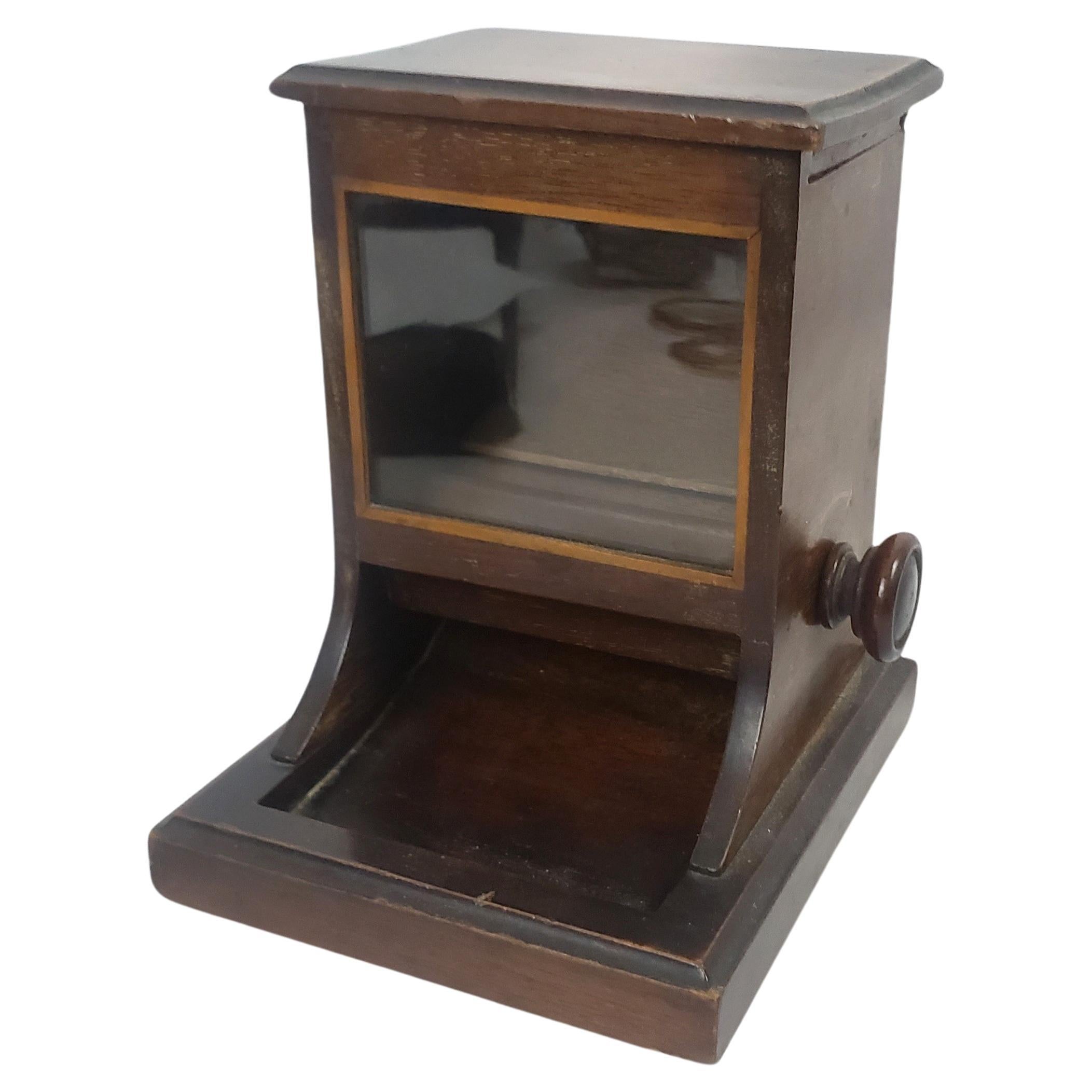 Antique Dunhill Wooden Table Top Cigarette Dispenser