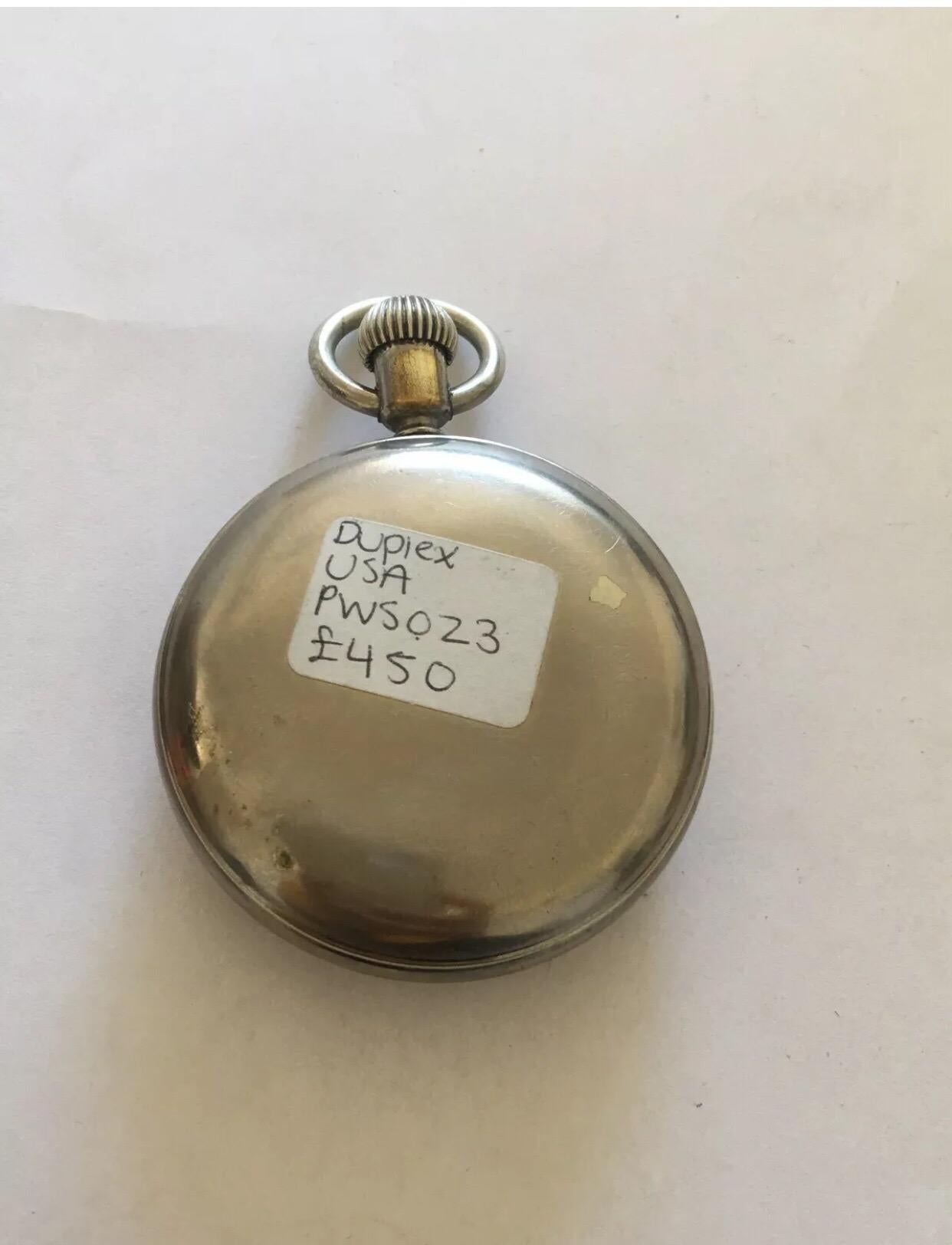 Antique Duplex Pocket Watch Signed Waterbury Watch Co.


This watch is working and ticking well however, I cannot guarantee the time accuracy.