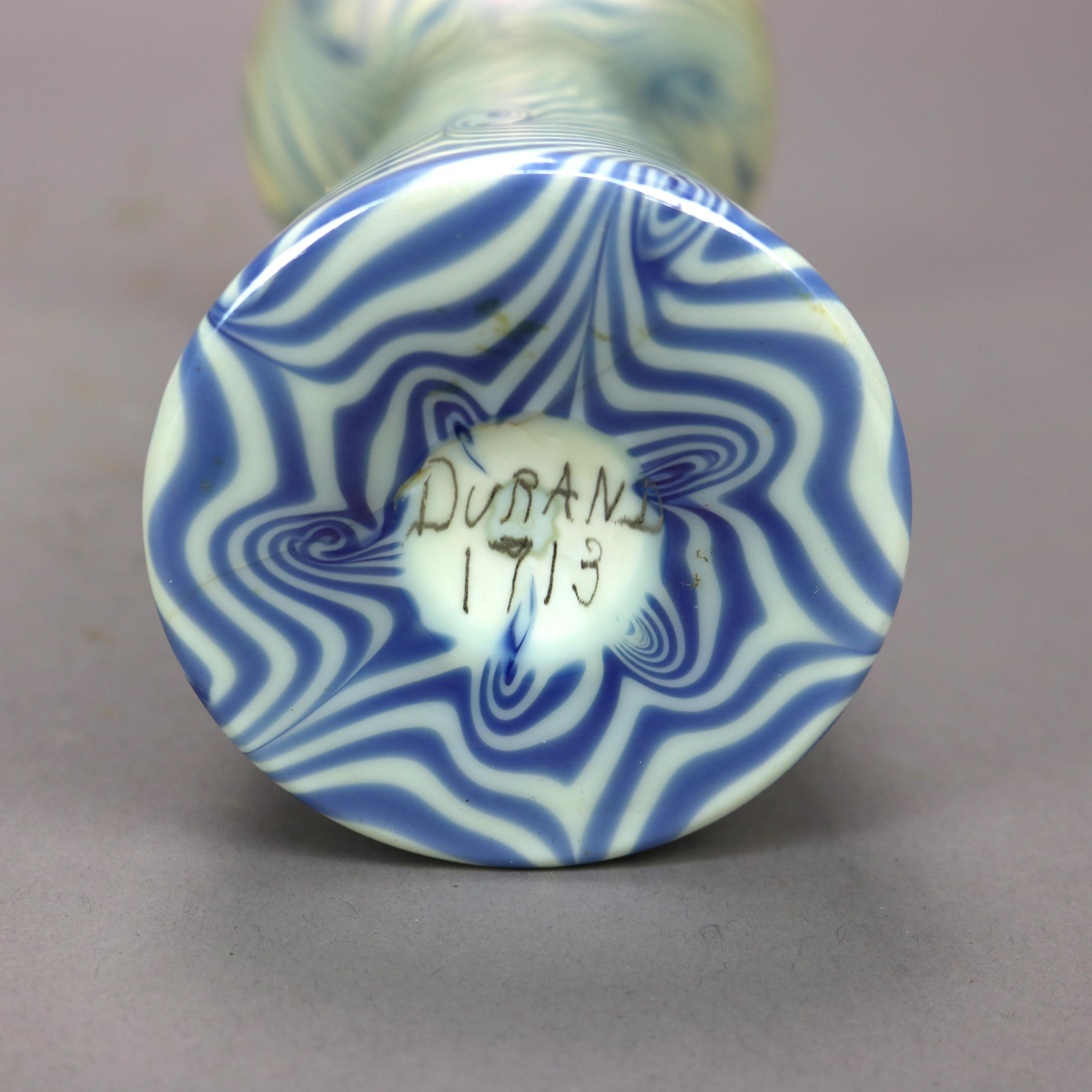 Antique Durand Art Glass King Tut Vase, Circa 1930 5