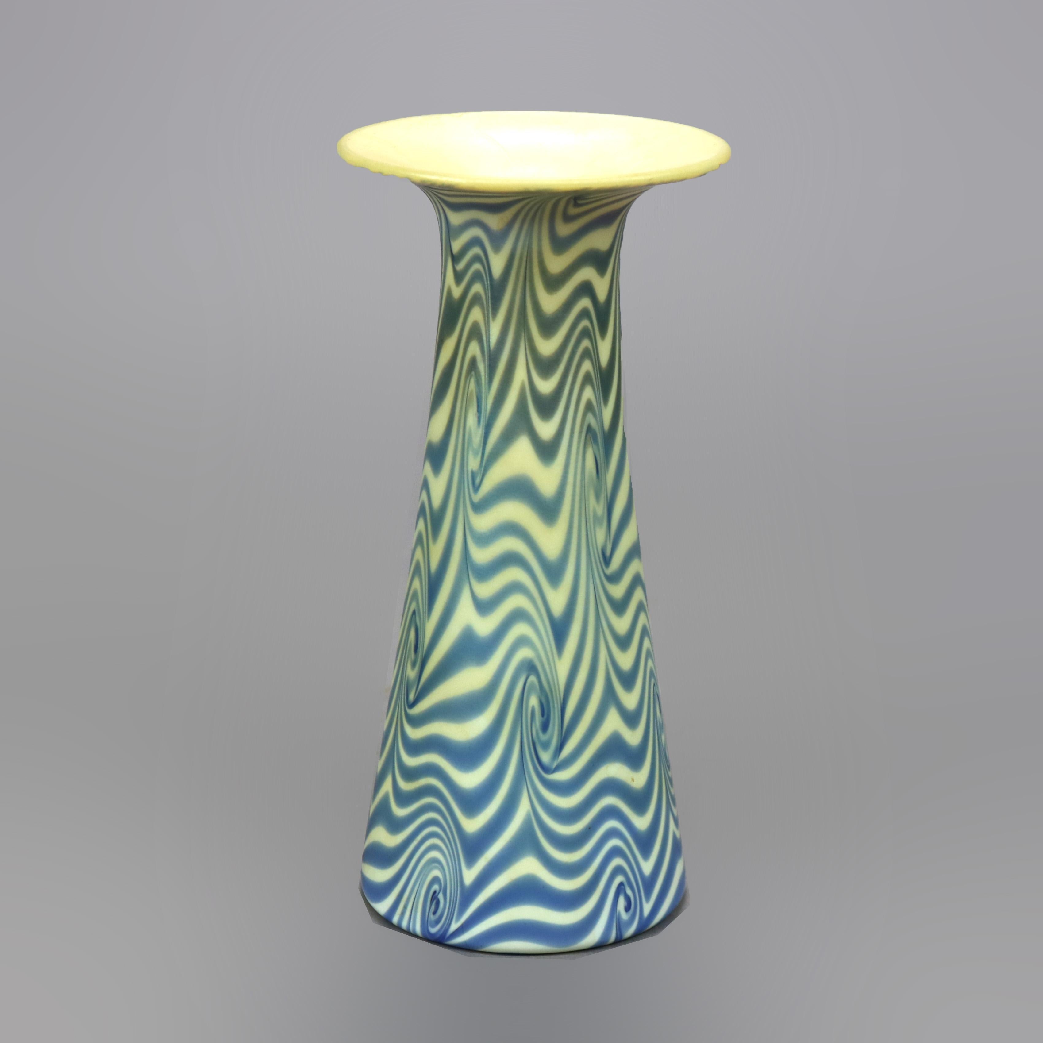 Antique Durand Art Glass King Tut Vase, Circa 1930 1