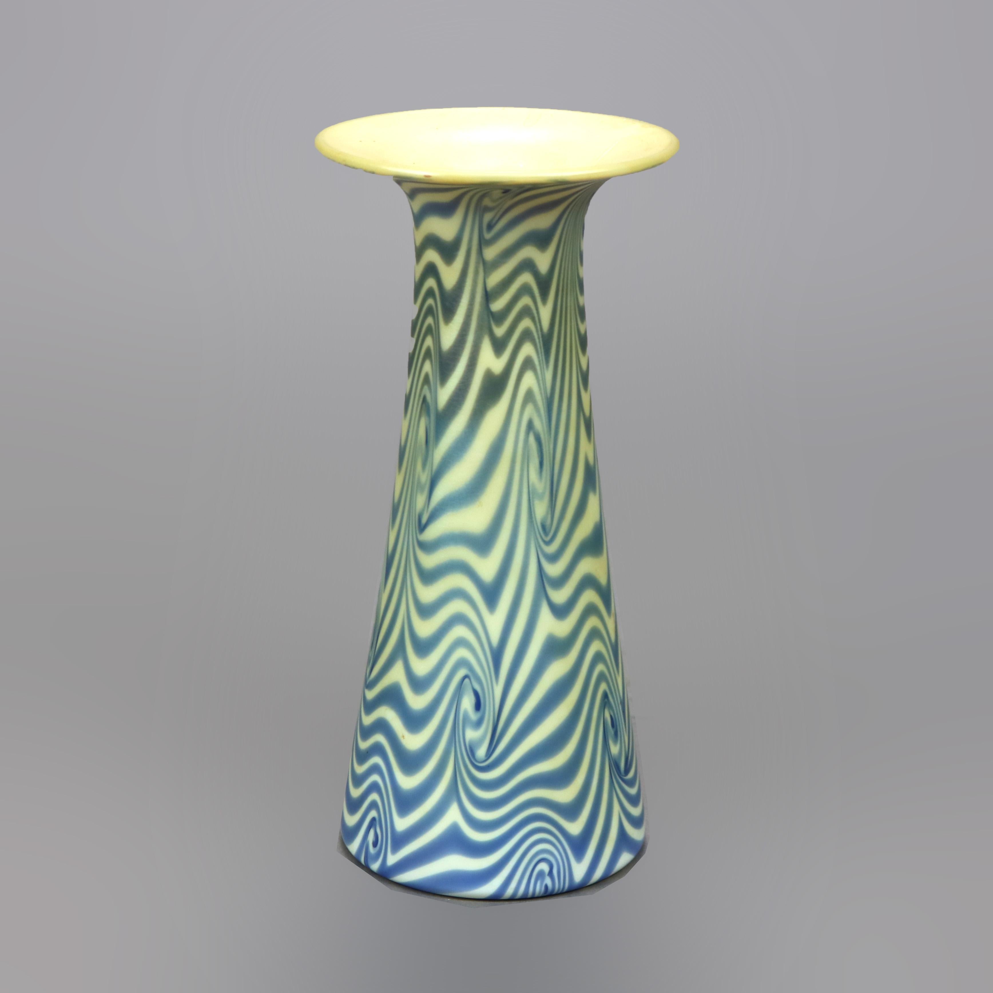 Antique Durand Art Glass King Tut Vase, Circa 1930 2