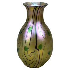 Antique Durand Heart & Vine Art Glass Vase, Circa 1930