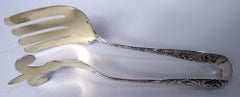 Antike Durgin Scroll Sterling Silber Sandwich Zange
