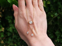 Antique Dutch Art Deco 1.90 Carat Diamond and Rose Gold Necklace