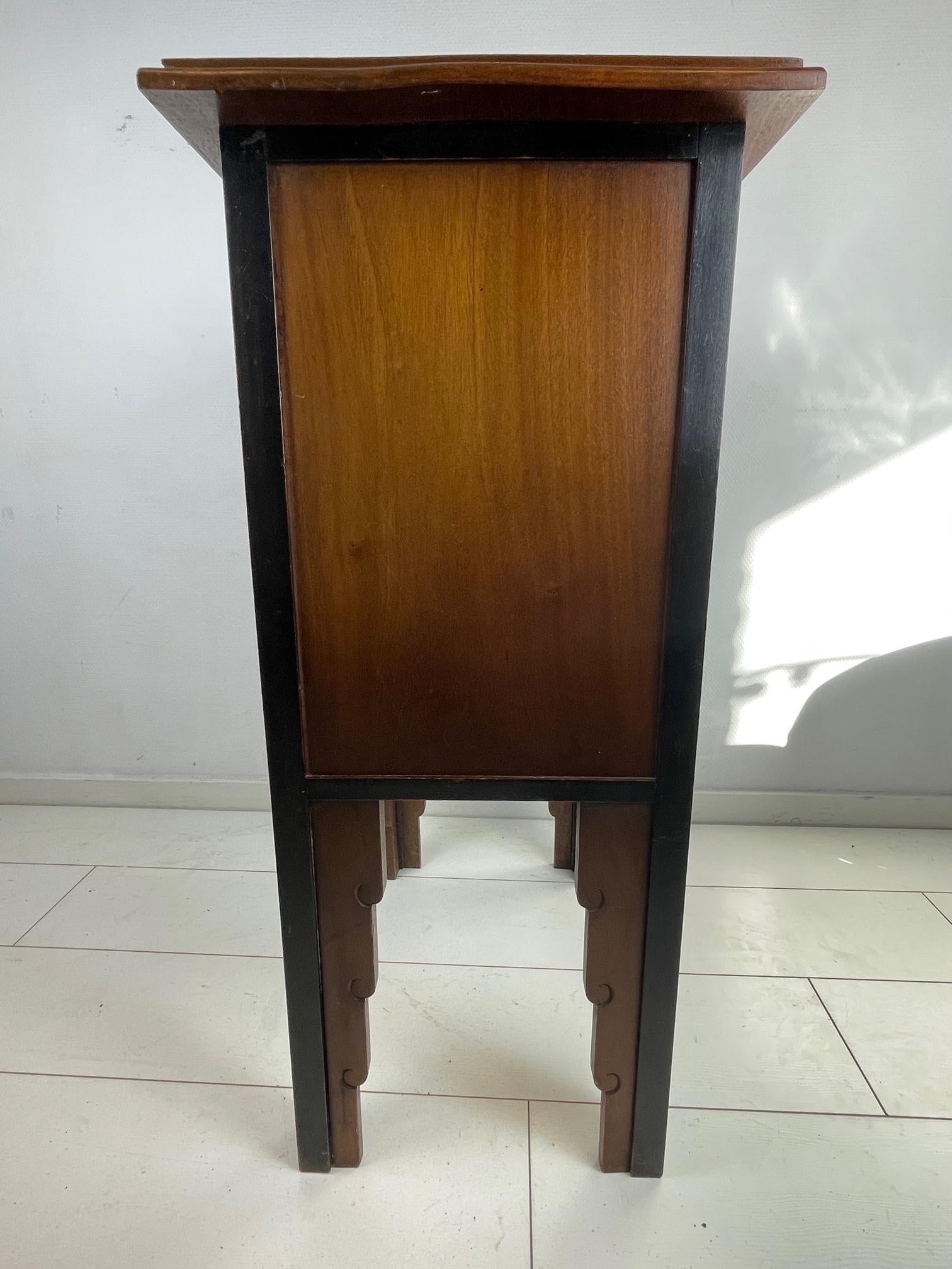 Antique Dutch Art Deco Amsterdam School Wooden 'Radio' Cupboard from NSF, 1927 7