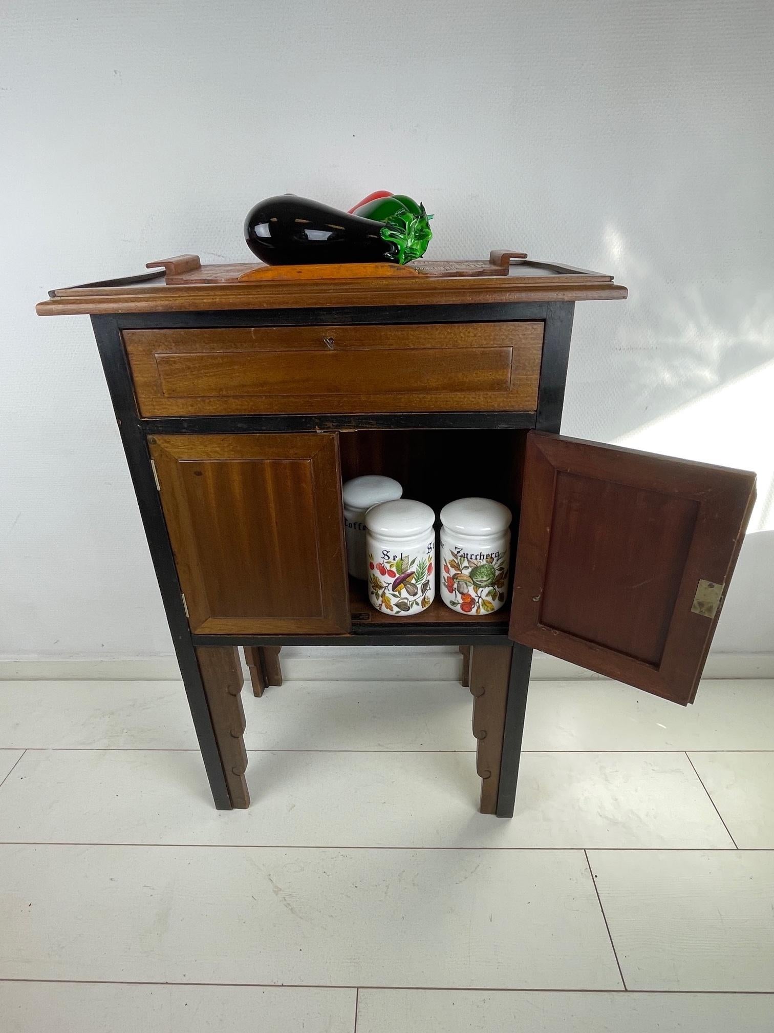 Antique Dutch Art Deco Amsterdam School Wooden 'Radio' Cupboard from NSF, 1927 9