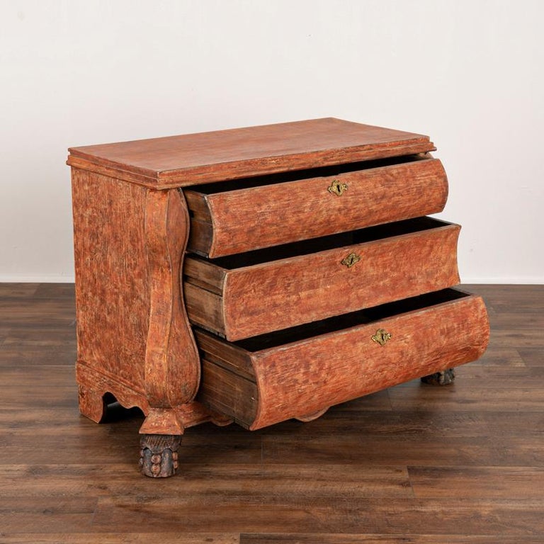 Antique Dutch Baroque Commode Chest of Three Drawers For Sale at 1stDibs