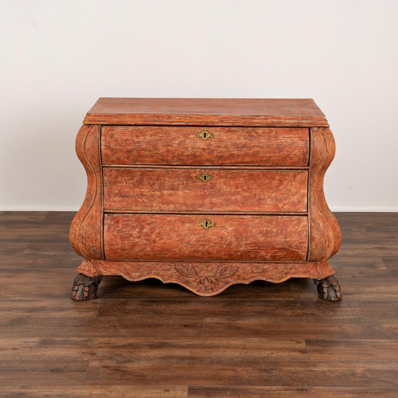 19th Century Antique Dutch Baroque Commode Chest of Three Drawers For Sale