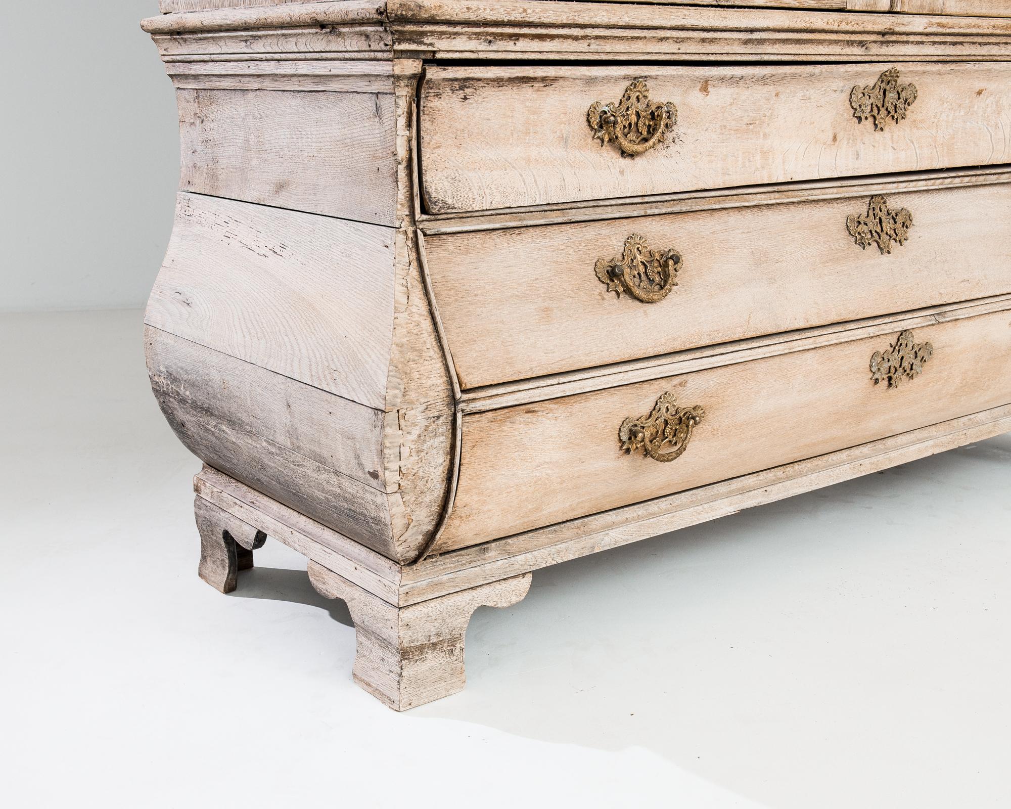 Antique Dutch Bleached Oak Cabinet 5