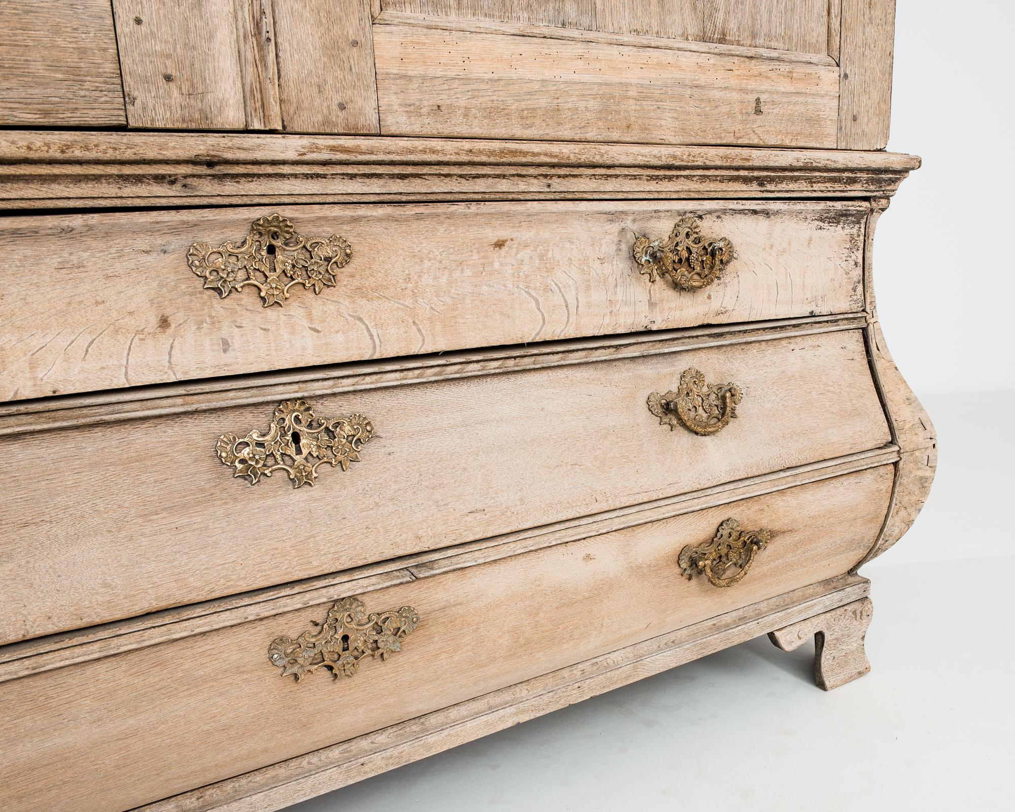 Antique Dutch Bleached Oak Cabinet 6
