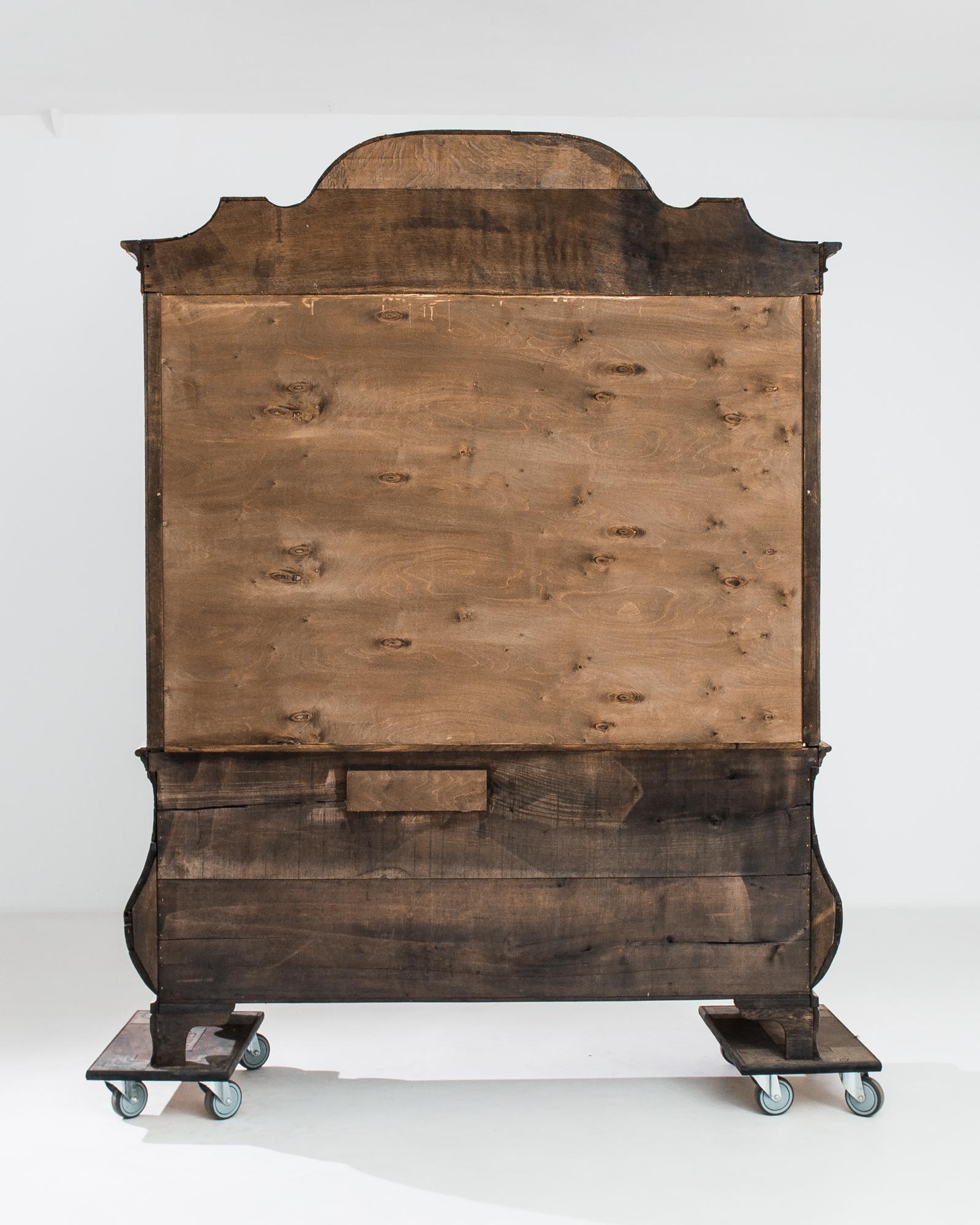 Baroque Antique Dutch Bleached Oak Cabinet