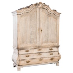 Antique Dutch Bleached Oak Cabinet