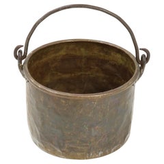 Antique Dutch Brass Log Holder or Basket, Late 18th Century