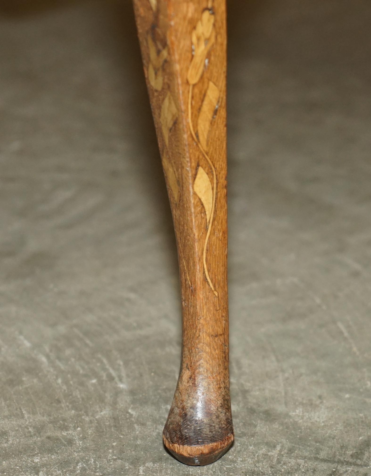 ANTICO DUTCH CIRCA 1860 IN PELLE MARRONE E LEGNO DURO CHETERFIELD SGABELLO PiANO PANCHINA in vendita 3