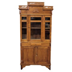 Used Dutch Colonial Glass Door Cabinet