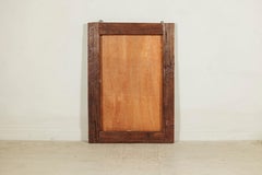 Antiguo Marco Colonial Holandés de Madera de Java con Detalles Rústicos Tallados a Mano