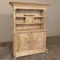 Antique Dutch Cupboard ~ Vaisselier in Stripped Oak