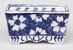 Antique Dutch Delft Faience Flower Brick Vase, circa 1900