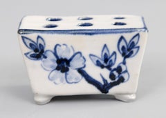 Antique Dutch Delft Faience Flower Brick Vase, circa 1900