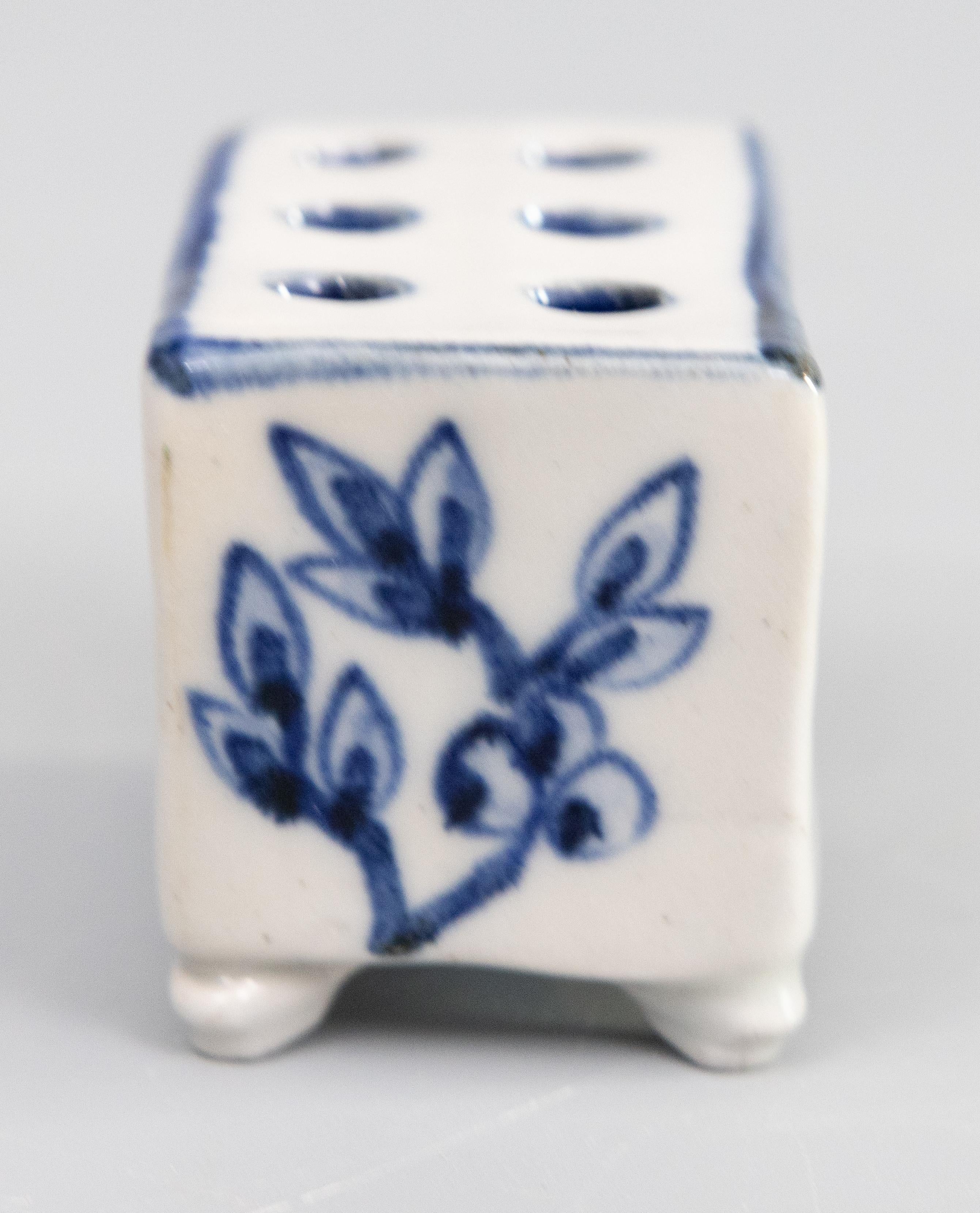 Olandese Antico vaso olandese Delft Faience Flower Brick, circa 1900 in vendita