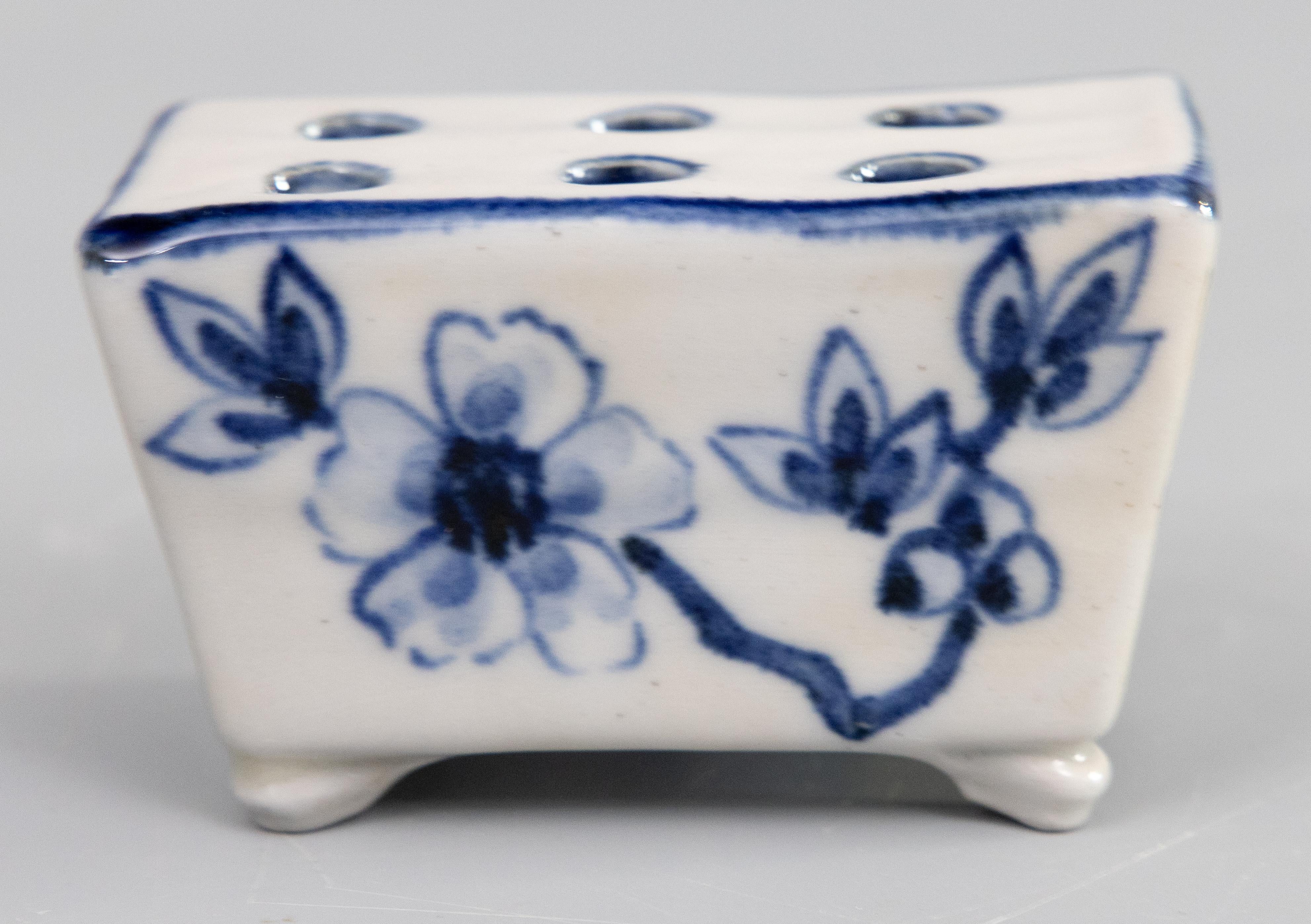 Cotto in fornace Antico vaso olandese Delft Faience Flower Brick, circa 1900 in vendita