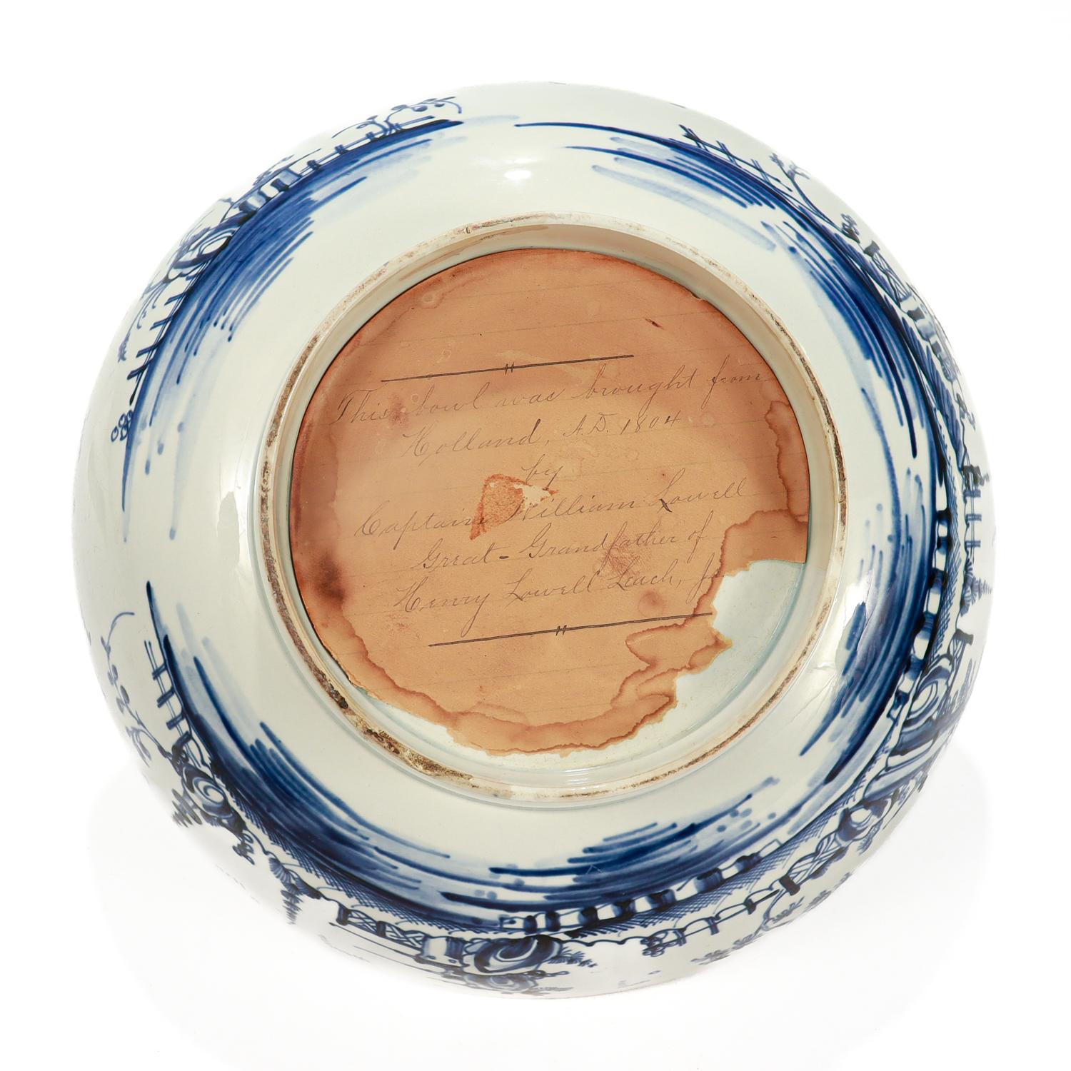 Antike holländische Delft Keramik Punch Bowle im Angebot 4