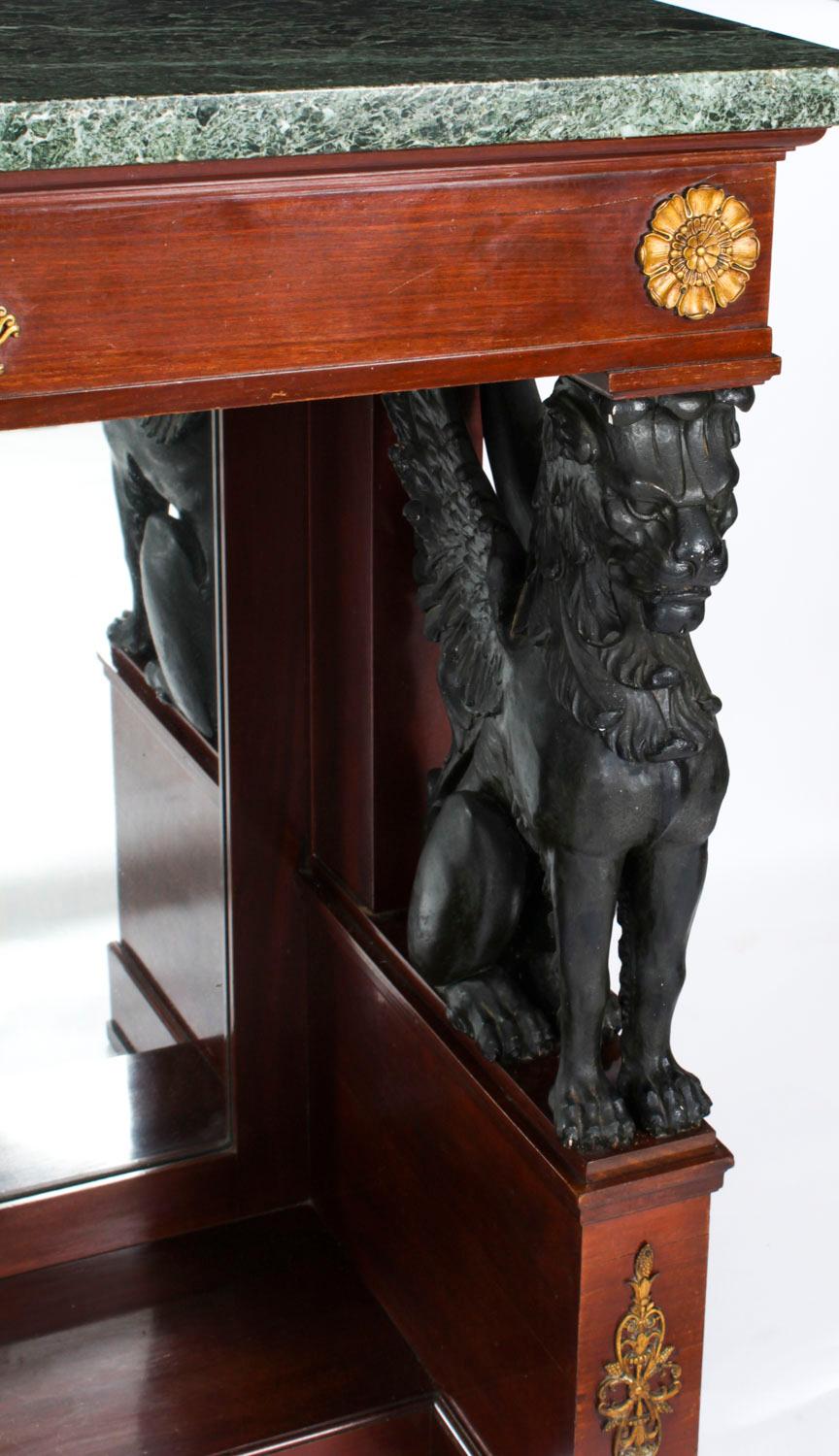 Antique Dutch Empire Ormolu Mounted Console Table Pander & Zonen 19th Century 6
