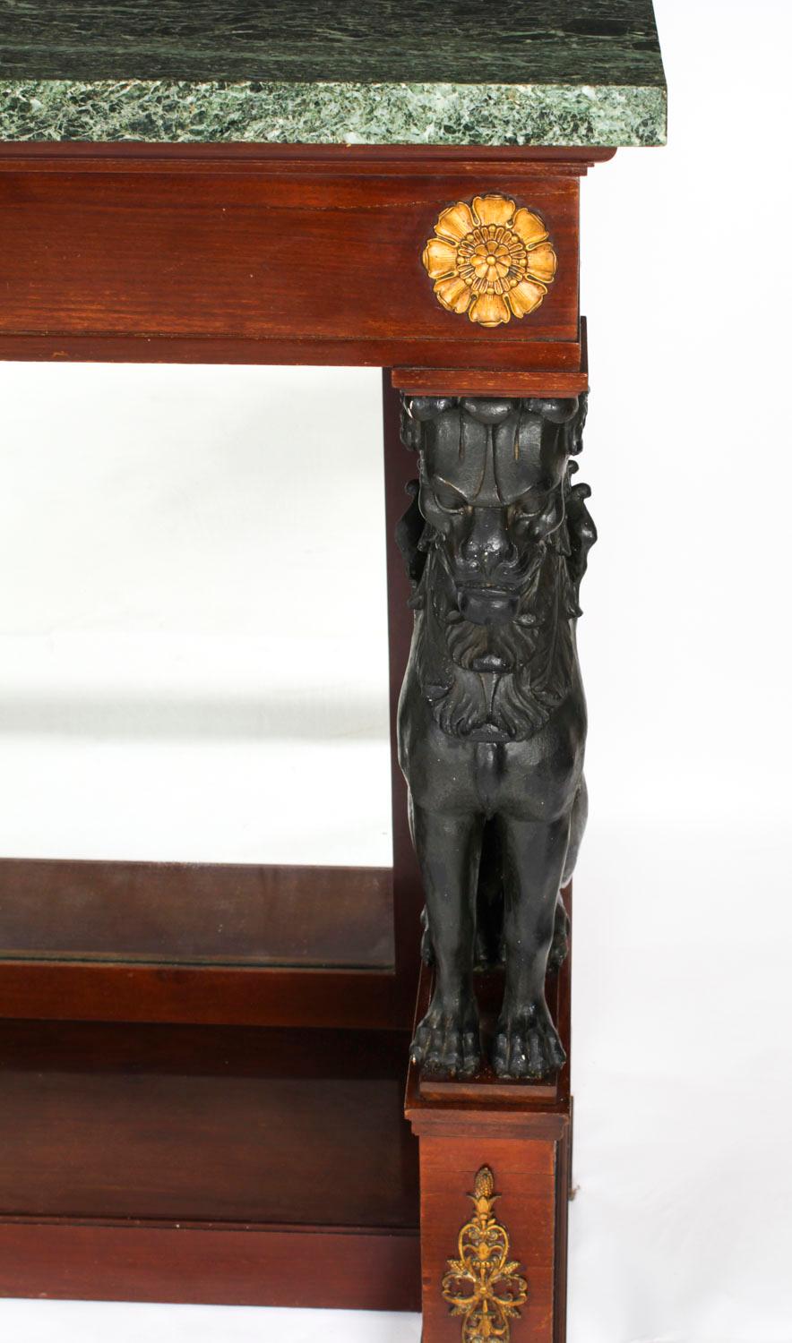 Antique Dutch Empire Ormolu Mounted Console Table Pander & Zonen 19th Century 7