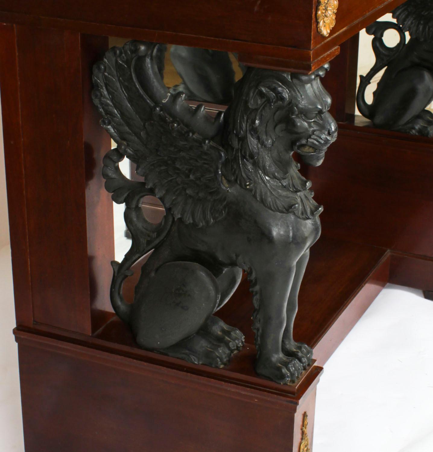 Antique Dutch Empire Ormolu Mounted Console Table Pander & Zonen 19th Century 10