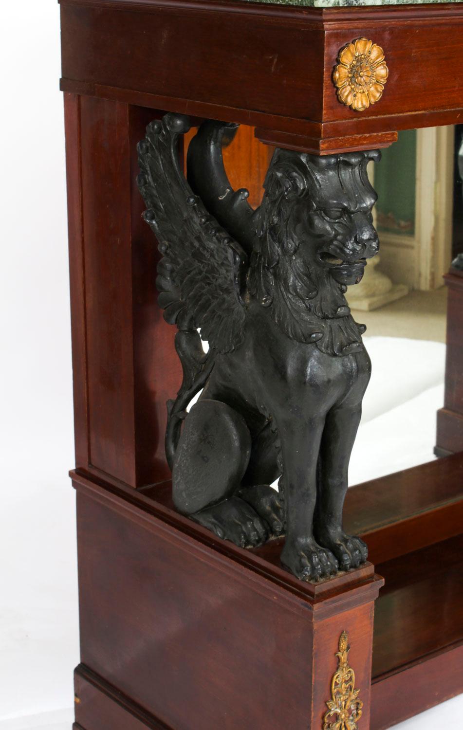 Antique Dutch Empire Ormolu Mounted Console Table Pander & Zonen 19th Century 11