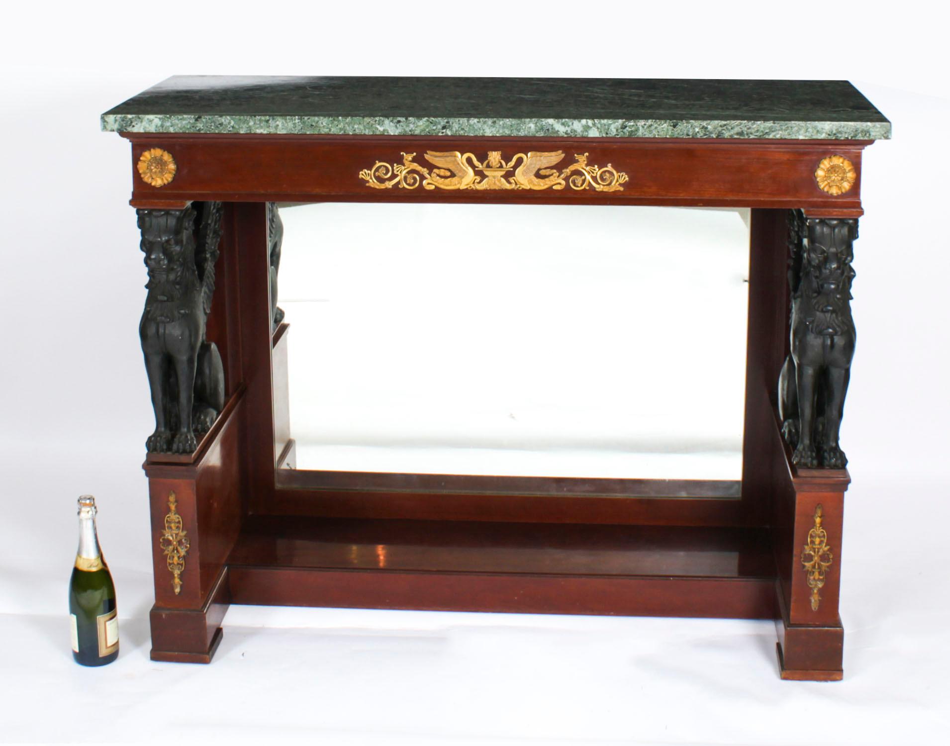 Antique Dutch Empire Ormolu Mounted Console Table Pander & Zonen 19th Century 14