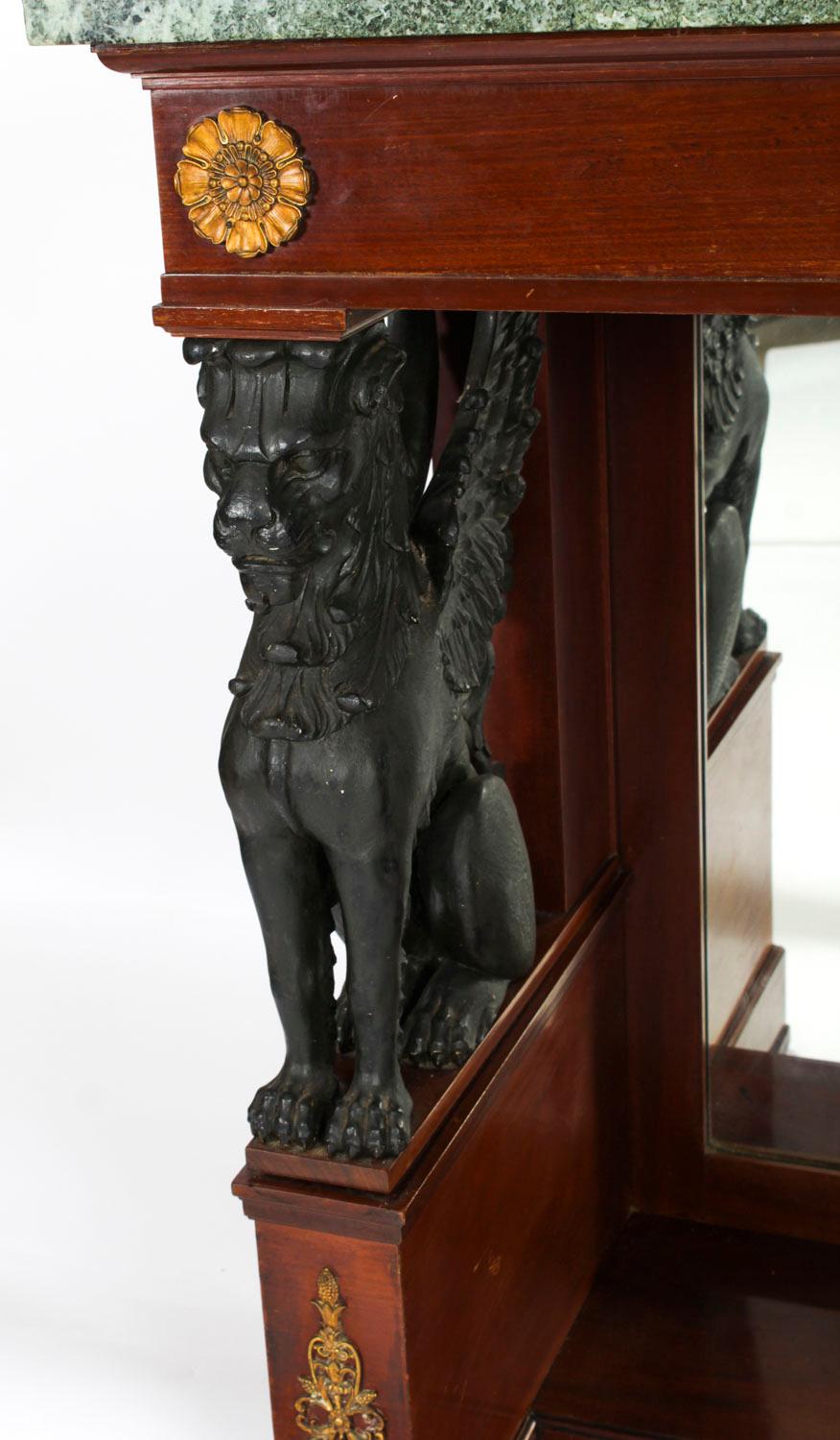 Antique Dutch Empire Ormolu Mounted Console Table Pander & Zonen 19th Century 3